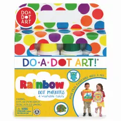 Washable Rainbow Dot Markers, 4 Count
