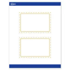Avery Printable Rectangle Postcards, Gold Border with Gold Dots, 4" x 6", Matte White Rectangle Postcards, Laser/Inkjet, 20ct, Great for Postcards
