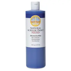Natural Earth Paint Natural Fluid Acrylik Paint - Ultramarine Blue, 473 ml