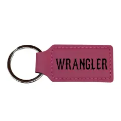 Keychain - Rectangle - Wrangler - Leather Pink/Black