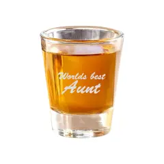 2oz Worlds Best Aunt Shot Glass