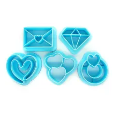 Wedding Shape Clay Cutters Bundle, 5 pc Love Theme, Adorabilities