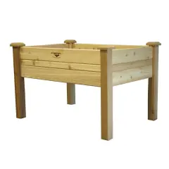 Natural Cedar Raised Garden Bed Planter Box 2x4ft Tool-Free Build