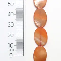 6 Packs of Tinted Shell Beads - Beige - 10x17mm - 2 x 8" Strand