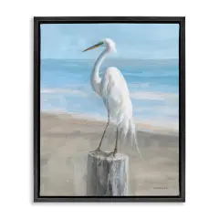 Stupell Industries Egret Coastal Landscape Floating Frame Design By Danhui Nai