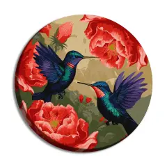 Painting by Numbers kit Colourful hummingbirds KHO-R1048