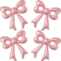 4 Pcs Pink Bow Balloons (Pink Bow)