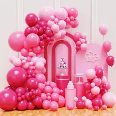 Metallic Hot Pink Balloons Garland (Pink(132pcs)