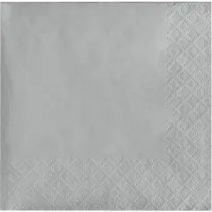 600 pc Bulk Shimmering Silver 2 Ply Luncheon Napkins