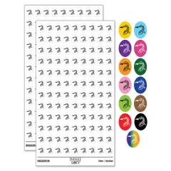 Pyjama Shark Striped Catshark 200+ 0.50" Round Stickers Dark Blue