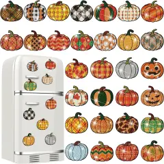 30 Pcs Halloween Pumpkin Diamond Painting Magnets Kits