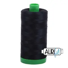 Black (2692) | 40wt Large Spool (1000M / 1094Y) | Aurifil Thread