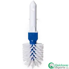 Quickway Imports Round Pool Corner and Step Brush Head Fine Bristle Scrub for In-Ground & Above-Ground Swimming Pools Spas Hot Tubs & Tight Spaces Fits Standard Poles with Easy Clip Handle Attachment