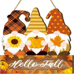 Autumn Welcome Door Sign Hello Fall Decor(Multicolor)