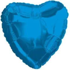 Royal Blue Heart Mylar Balloon 18"