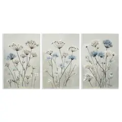 Stupell Industries Muted Dandelions & Wildflowers 3pc Wall Plaque Set By PATRICIA PINTO