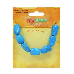 6 Packs of Howlite Turquoise Nugget Beads Pack of 7