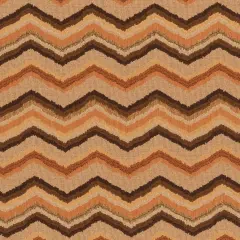 Melon - Brown,orangeRust AbstractGeometric,herringboneChevron Upholstery Fabric 54 Inches"