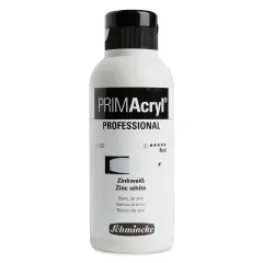 Schmincke Primacryl Professional Fluid Acrylic - Zinc White, 250 ml bottle