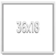 Panoramic Shadow Box 1.5" Depth White Picture Frame - UV Acrylic, Backing, Hanging Hardware