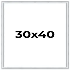 Classic Silver Picture Frame - UV Acrylic, Foam Board Backing, Hanging Hardware