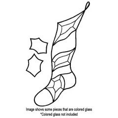 7-1/2" x 4" Clear Glass Long Stocking Bevel Cluster