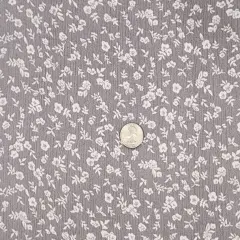 1 Yard Gray Rayon Crinkle Apparel Fabric Flowy Woven Texture, 50/52" Width