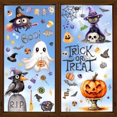 6 Sheets Halloween Ghost Window Clings