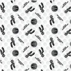 NBA Licensed San Antonio Spurs Ditsy City Print Cotton Fabric by the Yard