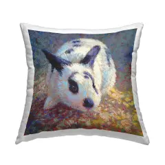 Traditional Spotted Bunny Design by Rita Kirkman Throw Pillow 