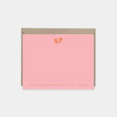 Brush Script XOXO Monogram Note Card