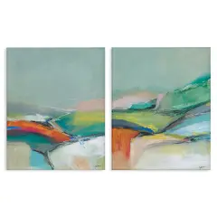 Stupell Industries Impressionist Pastel Landscape2 pc Canvas Wall Art Set Design by Jan Weiss