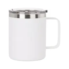 Craft Express 4 Pack 12oz Powder Coated Stainless Steel Mugs &ndash; Laser-Ready Blanks White
