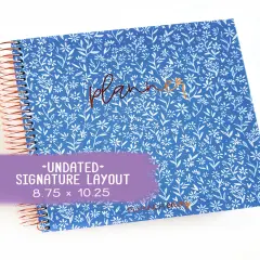 Undated Planner - Signature Layout, Spiral Bound - "Amalfi Floral" (#006)