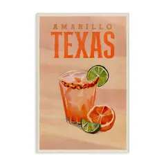 Stupell Industries Amarillo Texas Cocktail Canvas Wall Art Design by The Whiskey Ginger