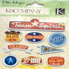 K & Company Sports Embossed Metal Art Stickers
