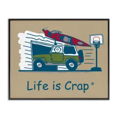 Stupell Industries Kayak and Garage Framed Giclee Wall Art Design by LIC