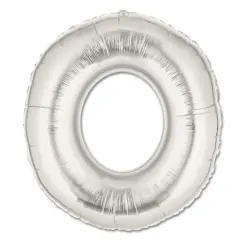 LETTER O FOIL BALLOON Metallic Silver