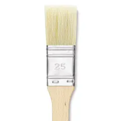 Utrecht Rhenish Pure Hog Bristle Brush - Extra Large Flat, Size 1", Long Handle