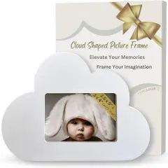 White Cloud Shaped Picture Frame 3.5 x 5 and 3x4, Love at First Sight Frame Ultrasound, Baby Picture Frame, Sonogram Picture Frame, Cloud Decor for Cloud Nursery Decor, Cloud Room and Cloud Wall D&eacute;cor