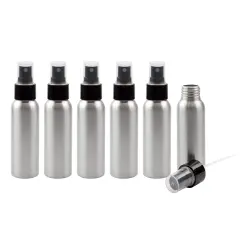 2-Ounce Aluminum Fine Mist Spray Bottles (6-Pack)