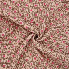 1 Yard Strawberry Colored Rayon Crinkle Breathable Lightweight Textured Fabric 50/52" Wide