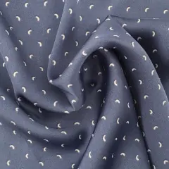 1 Yard Poly Dull Satin Navy & Ivory Fabric 57/58" Width, Soft Medium Weight Satin for Apparel & Decor