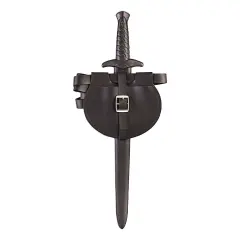 Dark Royalty Medieval King Sword w/ Belt & Pouch Plastic Costume Weapon Set