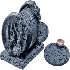 CL2489 Blackmore Dragon Gothic Decor, 5 Inch, Set of Holder and 6 Coasters