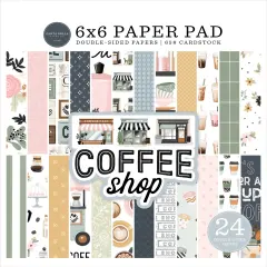 Carta Bella Double-Sided Paper Pad 6"X6"-Coffee Shop