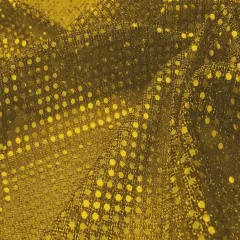 3 mm Baby Sequin Knit 1 Yard Fabric Solid Yellow 50/50 Polyester Nylon Sparkle Width 41/42 inches Apparel & Costume Fabric