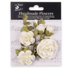 Little Birdie Vida Paper Flowers 8/Pkg-Ivory Pearl