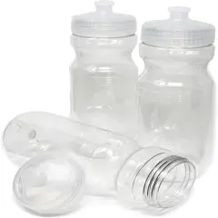 3 Pack 24 Ounce Water Bottles (Clear / White)