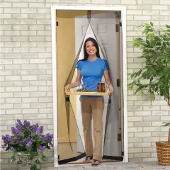 Collections Etc Magnetic Mesh Instant Screen Door